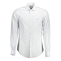 Elegant White Cotton Shirt with Contrast Men's Detailing