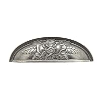 Richelieu Hardware BP26956142 Provence Collection 3 3/4-inch (96 mm) Center-to-Center Pewter Traditional Cabinet and Drawer Pull Handle for Kitchen, Bathroom, and Furniture
