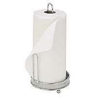 Paper Towel Holder, Freestanding, Holds 1 Large Roll, Pave Diamond Design Collection