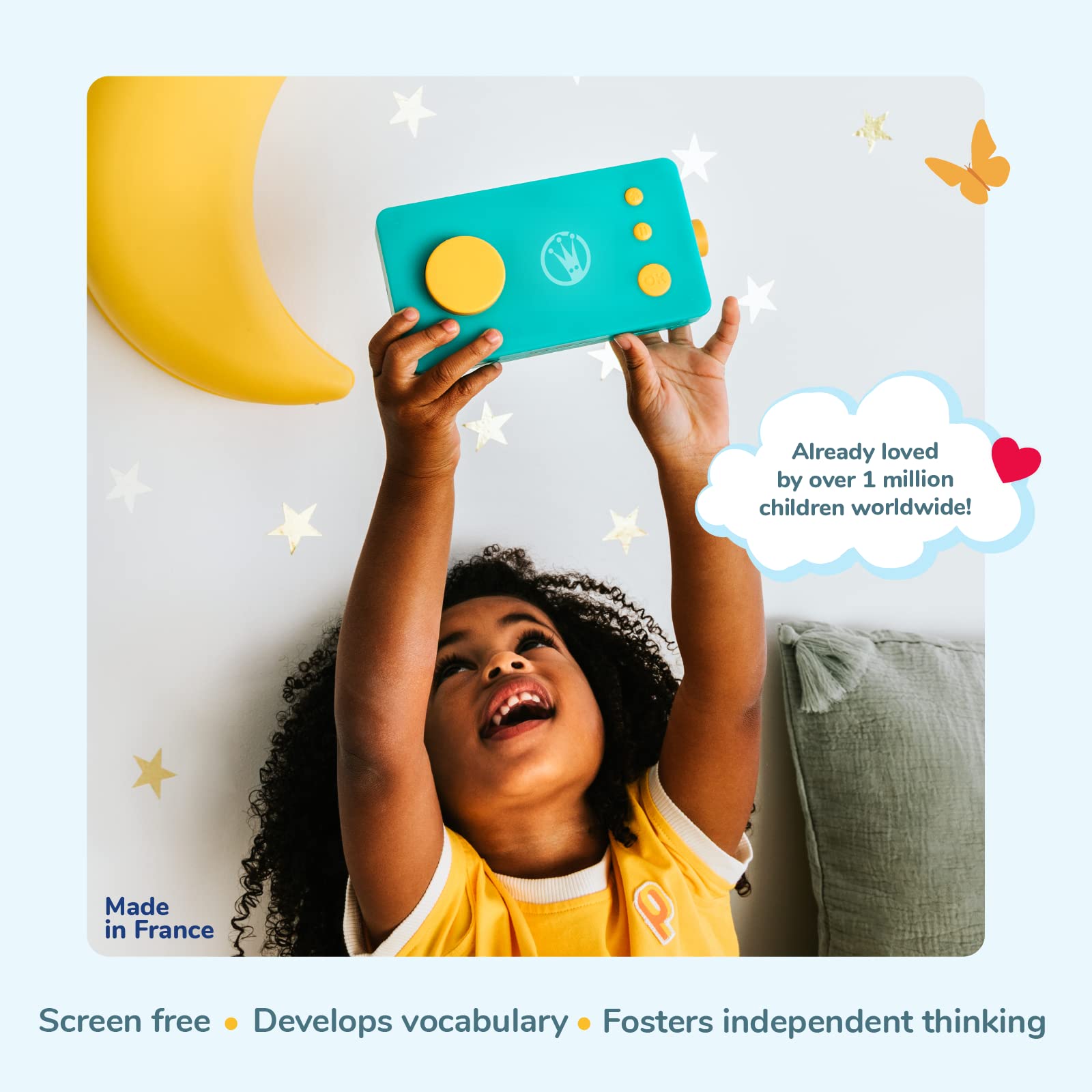 lunii Experience Pack: My Fabulous Storyteller and Octave Headphones – Interactive Storyteller with Headphones for Children 3 to 8 Years of Age