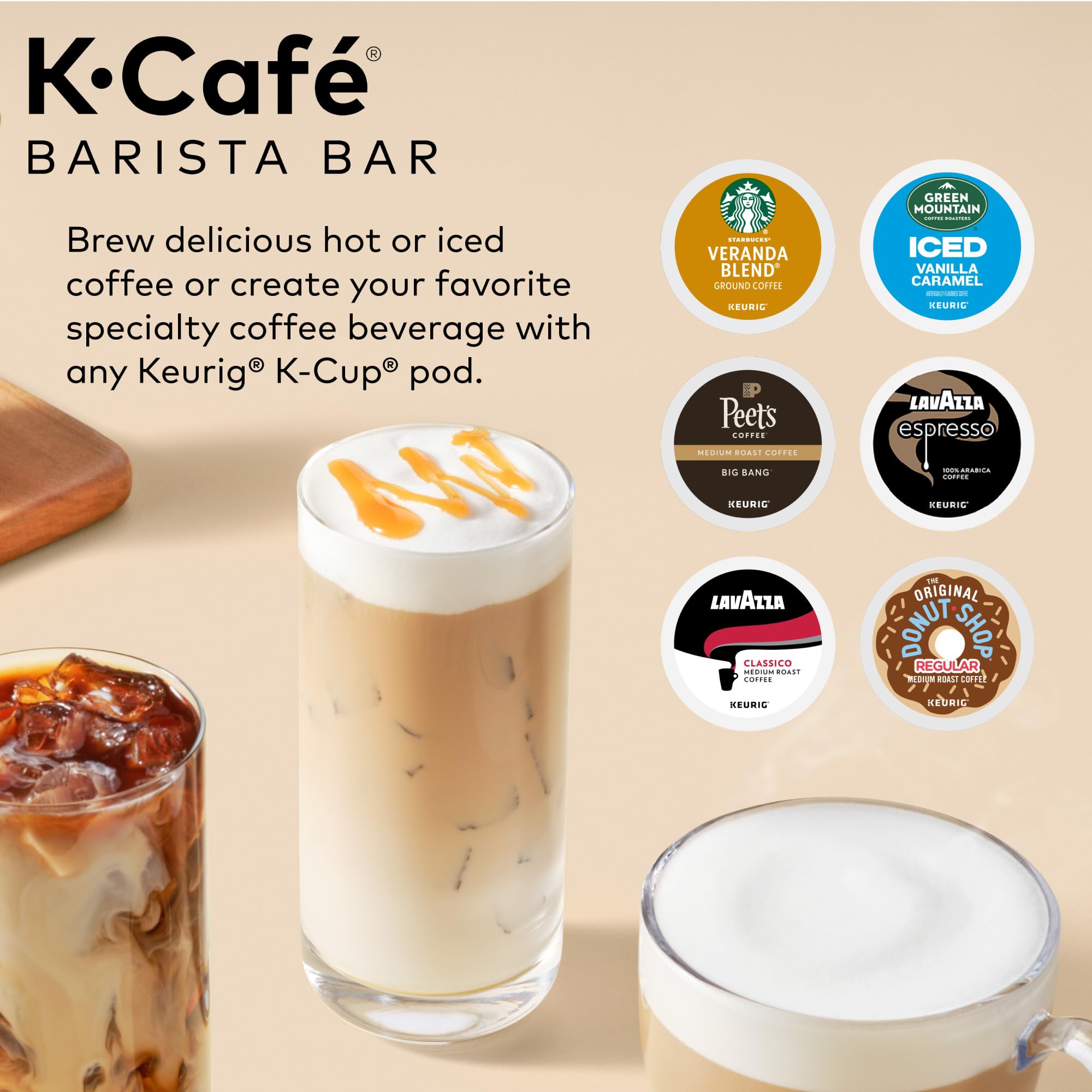 Keurig K-Café Barista Bar Single Serve Coffee Maker and Frother, Black
