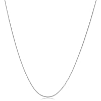 14k White Gold 0.7mm Round Snake Chain Necklace
