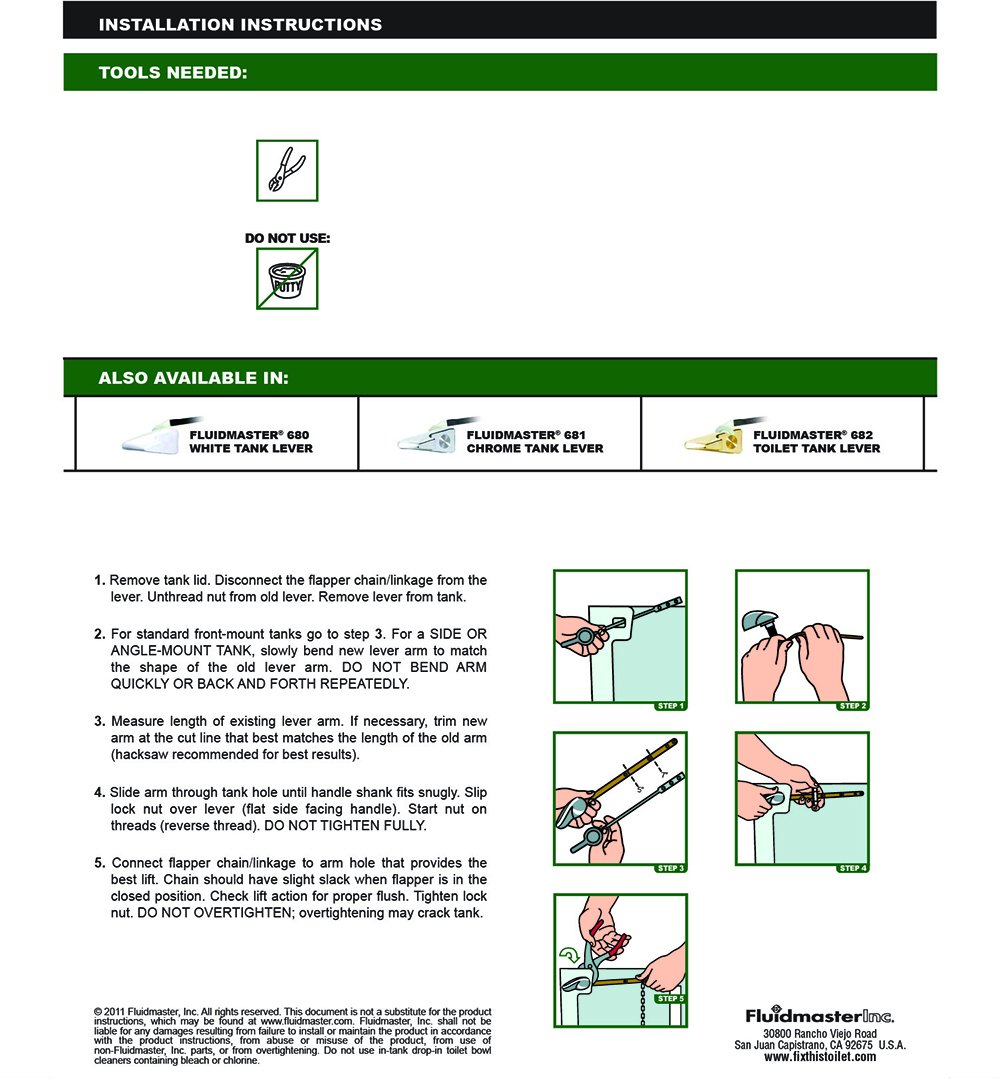 Fluidmaster Plastic Flush Handle 683