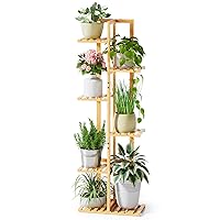 Plant Stand Indoor, 6 Tier 7 Potted Bamboo Plant Stands for Indoor Plants, Corner Plant Stand,Plant Shelf For Indoor, Tiered Plant Stands, Planter Holder for Multiple Plants Indoor Tall, Natural