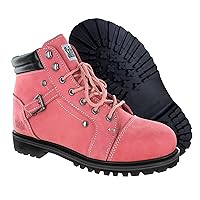 Fusion English Waterproof Work Boots - Pink Steel Toe 10M | Leather Work Boots Equipped with A Rugged Goodyear Welt Construction, Oil Resistant Outsoles and Cushioned Insoles