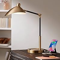 360 Lighting Colborne Mid Century Modern Industrial Desk Table Lamp LED with USB Charging Port 28