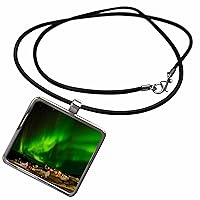 3dRose Northern Lights over Kuummiit, East Greenland in Danish... - Necklace With Pendant (ncl-380456)