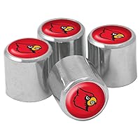 NCAA Louisville Cardinals Metal Tire Valve Stem Caps, 4-Pack