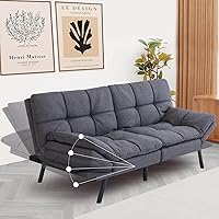 Futon Couch, Convertible Futon Sofa Bed, Memory Foam 70