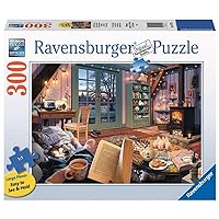 Ravensburger Cozy Retreat 300 Piece Large Format Jigsaw Puzzle for Adults - 17472 - Every Piece is Unique, Softclick Technology Means Pieces Fit Together Perfectly