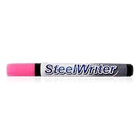 Steelwriter Metal Marking Paint Pen - Pink - Washable Removable Industrial Marker For Writing & Drawing on Steel and other Metals, Wet Erase, Best for Construction, Fabrication, Welders, Pipefitter