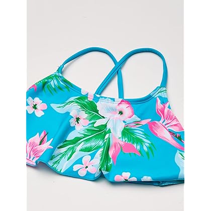 Kanu Surf Girls' Alania Flounce Bikini Beach Sport 2 Piece Swimsuit