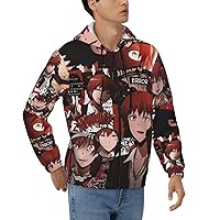 Anime Assassination Classroom Karma Akabane Hoodie Men's Zip Pullover Hooded Long Sleeve Sweatshirt Jacket