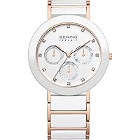 Bering Time Women's Quartz Watch with Black Dial Analogue Display and Gold Stainless Steel Plated 11438–766