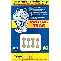 Jeweller Repair, Price and Identification Tags, 12mm 1000pcs (Gold)