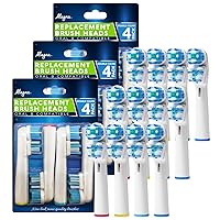 Replacement Brush Heads Compatible with OralB Braun- Best Double Clean, Pack of 12 Electric Toothbrush Replacement Heads- for Oral B Pro, 1000, 8000, 9000, Adults, Kids, Vitality, Dual Plus!