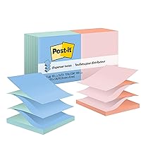 Post-it Pop-up Notes, 3x3 in, 12 Pads, America's #1 Favorite Sticky Notes, Assorted Pastel Colors, Clean Removal, Recyclable (R330-U-ALT)