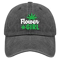 Flower Girl Baseball Cap Vintage Cotton Washed Baseball Caps Adjustable Dad Hat Crazy Funny Custom