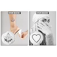 Inkbox Temporary Tattoos Bundle, Long Lasting Temporary Tattoo, Includes Unik and Make Love with ForNow ink Waterproof, Lasts 1-2 Weeks, Flower and Heart Tattoos