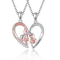 Mother/Teacher/Guitar/Stethoscope/Ballerina Necklace Sterling Silver Pendant Mom Jewelry Mothers Day Gifts for Women