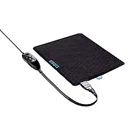 Homedics Weighted Integrated Gel Heating Pad 2.6 LB with Deeper Penetrating Heat, 6 Heat Settings with 2-Hour Shutoff, Freezer-Friendly Cold Therapy, Unplug for On-The-Go Use, 12” x 15” Black