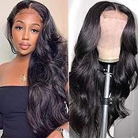 UNICE Hair Body Wave 5x5 HD Lace Closure Human Hair Wigs for Women Brazilian Unprocessed Virgin Human Hair Glueless Lace Front Wig Pre Plucked with Baby Hair 180% Density 20 inch