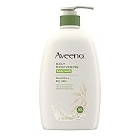Aveeno Daily Moisturizing Body Wash with Soothing Oat, Creamy Shower Gel, Soap-Free and Dye-Free, Light Fragrance, 33 fl. oz