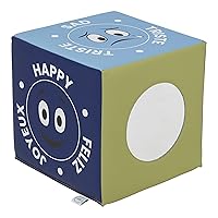 ECR4Kids SoftZone Emotion Cube with Mirror, Sensory Toy, Earthtone