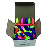 Charles Leonard Pencil Eraser Caps, Latex Free, Assorted Colors, 144/Box (71544)