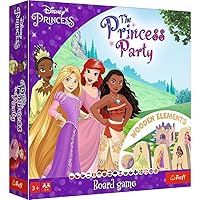 Trefl The Princess Party, Disney Princess - Family Board Game, Wooden and Dice Play Figures, Bring the Princesses to the Castle, A Game for the Youngest with Fairy Tale Characters, for Children from 3