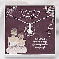 Will You Be My Flower Girl Necklace, Flower Girl Necklace, Flower Girl Proposal, Message Card and Necklace for Flower Girl, Flower Girl Gift, Gift for Her