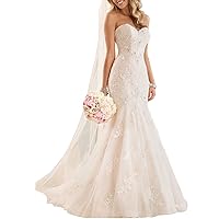 Vintage Tulle Mermaid Lace Wedding Dresses Bride Dress 2017