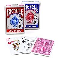 Bicycle Poker Size Jumbo Index Playing Cards 2 Pack