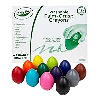 Crayola Egg Crayons (12ct), Jumbo Washable Crayons, Big Crayons For Toddlers, Sensory Toys, Toddler Easter Basket Stuffers, Ages 1+