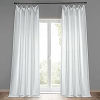 HPD Half Price Drapes Semi Sheer Faux Linen Curtains for Bedroom 108 inches Long Light Filtering Living Room Window Curtain (1 Panel), 50W x 108L, Rice White