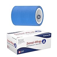 Dynarex 3287 Sensi-Wrap Self-Adherent Bandage Roll, Dark Blue, 2