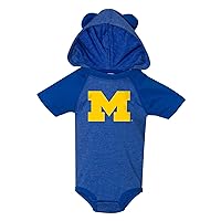 UGP Campus Apparel Michigan Wolverines Primary Logo Hooded Bear Ears Creeper Bodysuit