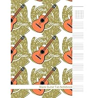 Blank Guitar Tab Notebook: Tablature Sheet Music | Seven 6-Line Staves per Page | 120 Pages | 8.5x11 In