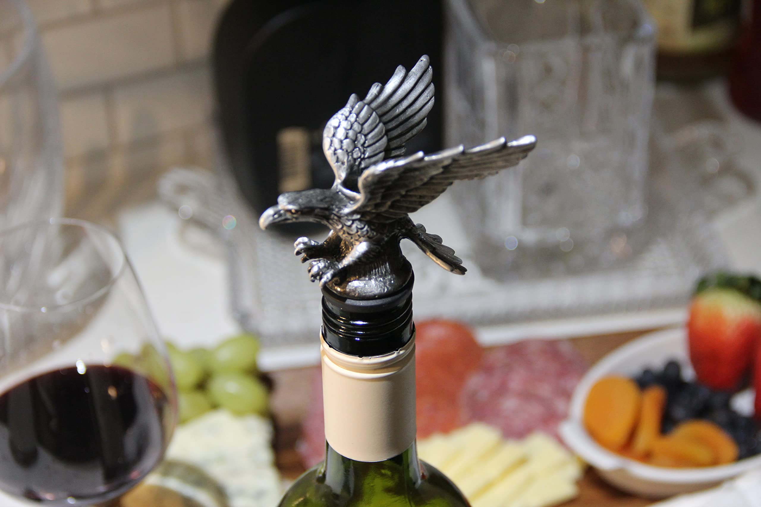 Happy Hour Eagle Wine Pourer, Standard, Pewter