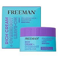 Freeman Restorative Moisturizing & Repairing Rich Cream + Overnight Leave-On Treatment, For Dull & Tired Skin, Infused With Magnesium & Hyaluronic Acid To Hydrate, 1.7 fl.oz./ 50 mL Jar