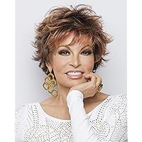 Raquel Welch Voltage Short Layered Synthetic Wig by Hairuwear, Average Cap, R16/22 Iced Sweet Cream