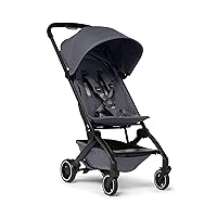 Joolz AER+ Lightweight & Compact Travel Stroller - Portable One-Hand Fold Design - Ergonomic Seat for Infant & Toddler (up to 50 lb) - XXL Sun Hood - Stroller for Airplane -Travel Pouch - Stone Grey
