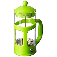 Ovente French Press 34 Ounce 1 Liter Coffee and Tea Maker Heat Resistant Glass 4 Level Filter System Easy to Clean Countertop Pitcher Carafe Portable with Scoop BPA Free, Green FPT34G