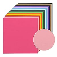 48 Sheets 12x12 Solid Core Colorful Cardstock Textured 85Lb Multi Colored Card Stock Printer Paper 16 Assorted Colors for Cricut Card Making