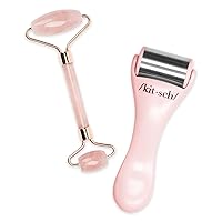 Kitsch Stainless Steel Ice Roller for Face, & Rose Quartz Face Roller with Discount
