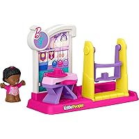 Fisher-Price Little People Barbie Toys for Toddler, Gymnastics Playset with Athlete Figure for Preschool Pretend Play, Age 18+ Months