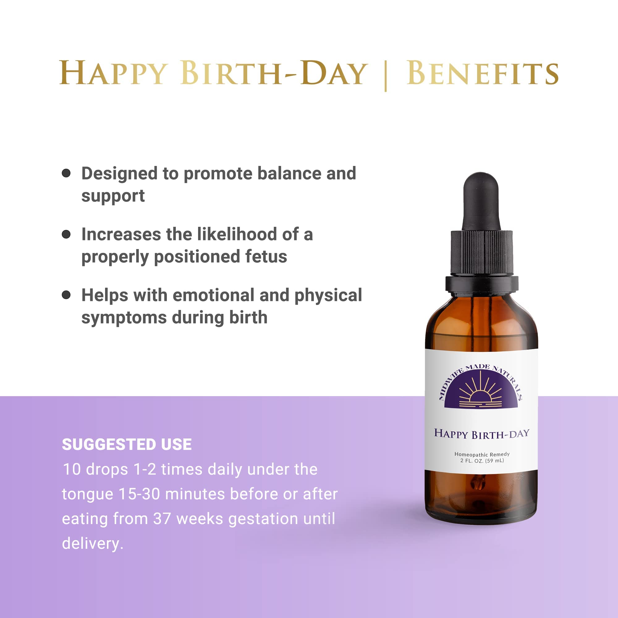Happy Baby Virtual Bundle -Midwife Made Naturals- Happy Birth-Day, After Birth-Bliss, & Milky-Way - Homeopathic Preparations - All Natural Remedy Drops - Homeopathy Kit for Pregnant Women & New Moms