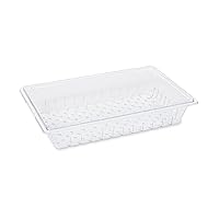 Rubbermaid Commercial Products Food Storage Box Drainage Colander for 8.5, 12.5, 16.5 and 21.5 Gallon Sizes, Clear (FG330300CLR)