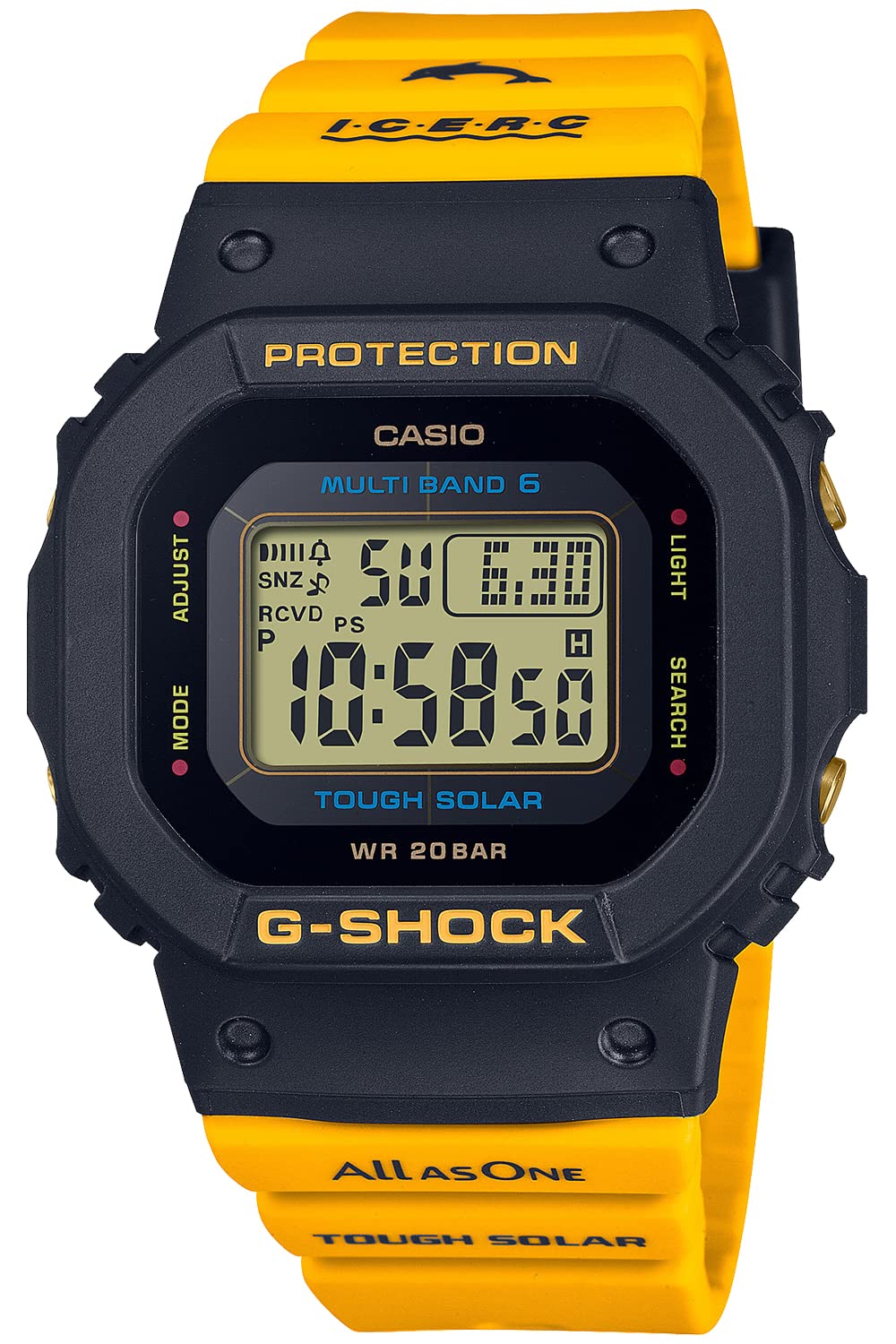 Casio GMD-W5600K-9JR GMD-W5600K-9JR Women's Watch, Love Sea and The Earth Collaboration Model, Biomass Plastic, Midsize Model, Yellow, yellow, Waterproof