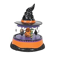 Department 56 Village Halloween Accessories Haunted Scary Go Round Rotating Animated Figurine, 6.89 Inch, Multicolor